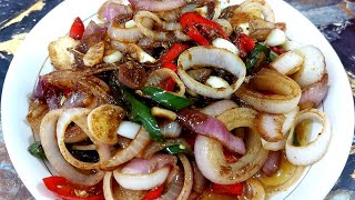 Lauk Bawang Goreng Belacan Simple  Jer Pun Tapi Boleh Menambah Nasi