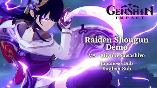 Raiden Shougun Demo Video Va Miyuki Sawashiro Japanese Dub Eng Sub On Cc Genshin Impact