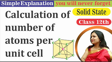Calculation of number of atoms per unit cell ||class 12 solid state ||Solid state NCERT explanation