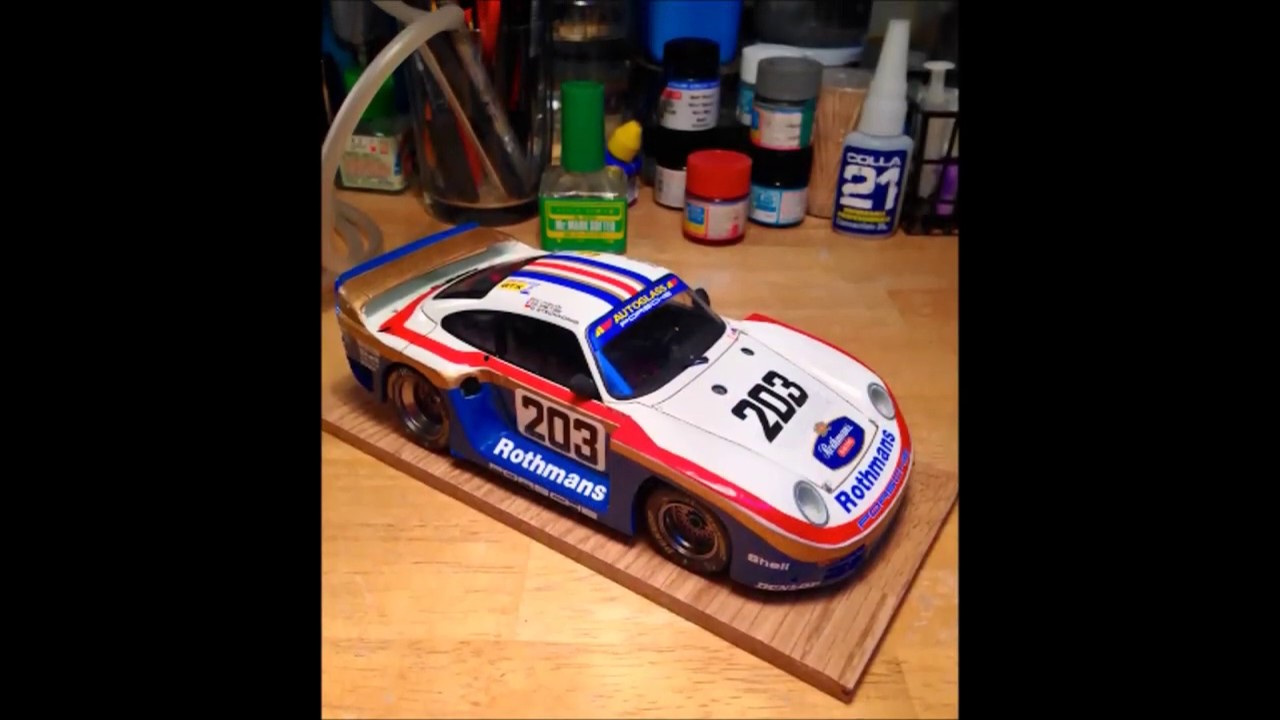 1/24 Porsche 961 rothmans 1987 Le Mans from tamiya 1986 slim body