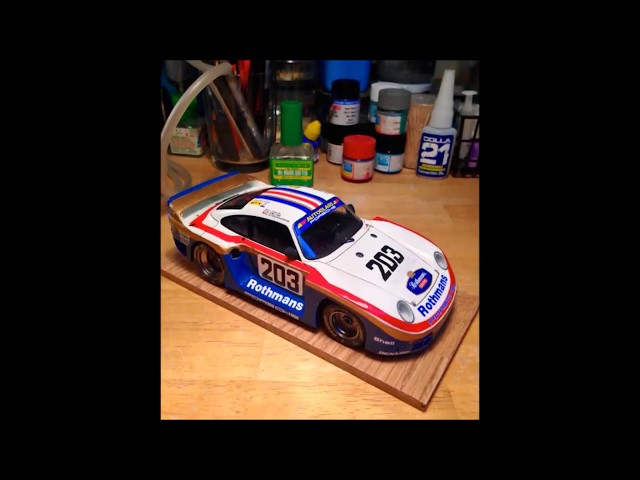 1/24 Porsche 961 rothmans 1987 Le Mans from tamiya 1986 slim body