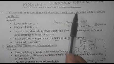 VLSI MOD3, SUBSYSTEM DESIGN PART 1
