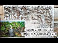 How to paint landscape painting with cement/cara melukis pemandangan dengan semen