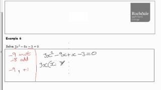 C1 Quadratics Example 6