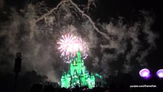 Holiday Wishes Fireworks Finale (2013 Christmas) Magic Kingdom Walt Disney World