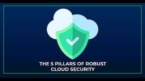 The 5 pillars of robust cloud security