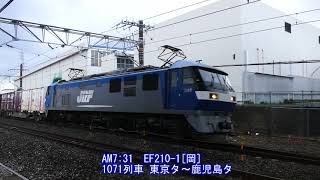 2019/02/25 JR貨物 ギリギリセーフ被りを免れた桃トップナンバー機 1060レと1071レ