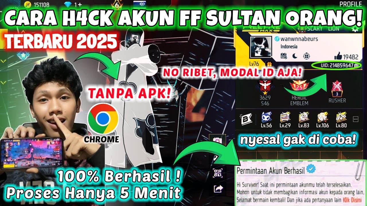 BERHASIL! CARA MENGAMBIL AKUN FF SULTAN ORANG LAIN TERBARU 2025, CARA MENGEMBALIKAN AKUN FREE FIRE?