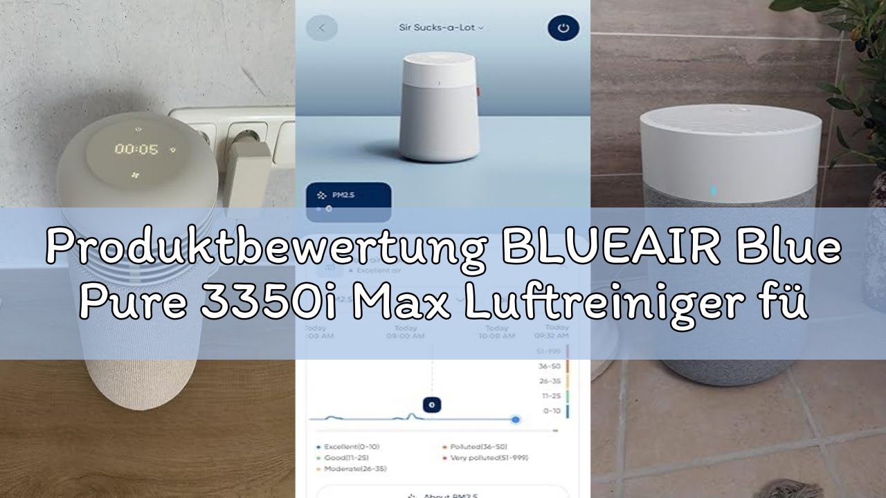 Produktbewertung BLUEAIR Blue Pure 3350i Max Luftreiniger für Räume bis 86 m² – Smart, leise, mit HE