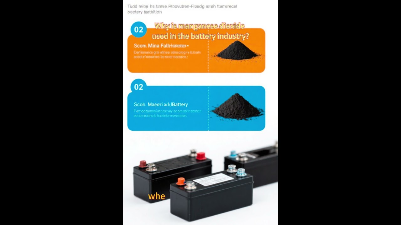 Why is manganese dioxide used in the battery industry?