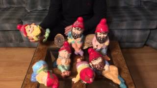 Funny red hat gardening gnomes