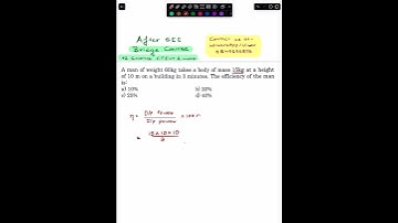 Efficiency | Physics MCQs |  St. Xavier