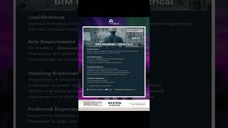 Hiring for #electrical #electricalengineering #bim #bim360 #bimengineer #electricalwork #shopdrawing