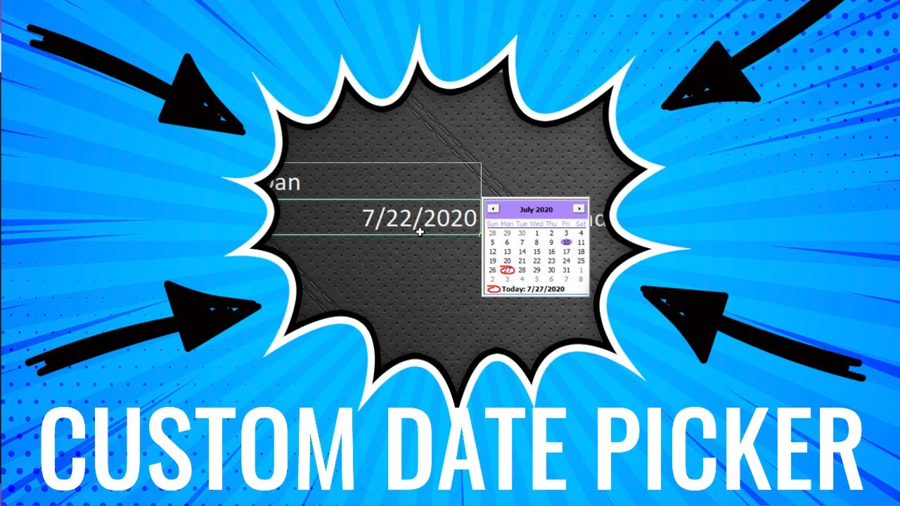 New Date Picker In Excel Worksheet Makes It Easy For Users To Pick a Date - Customizable - ExcelVbaIsFun
