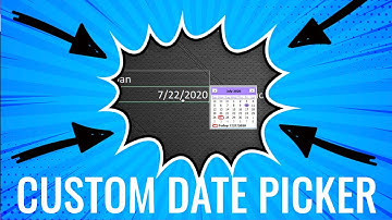 Date Picker In Excel Worksheet Makes It Easy For Users To Pick a Date - Customizable - ExcelVbaIsFun