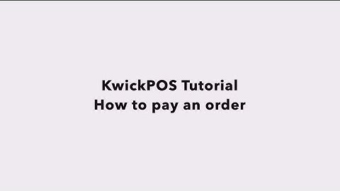 How to take payments with KwickPOS