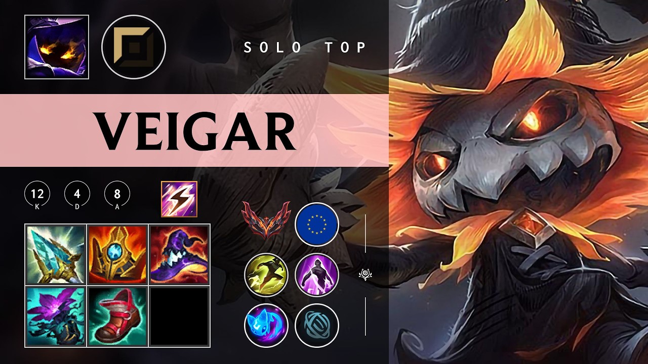 Veigar Top vs Gnar - EUW Grandmaster Patch 26.03