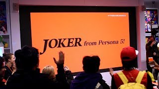 Joker from Persona 5 Reveal for Super Smash Bros. Ultimate Live Reactions at Nintendo NY