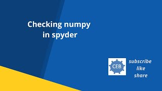 How to find numpy in spyder?