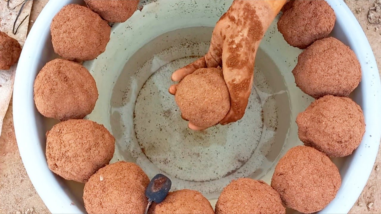 Bombastic smashing😍Red dirt soft balls smashing😍Asmr crumbling