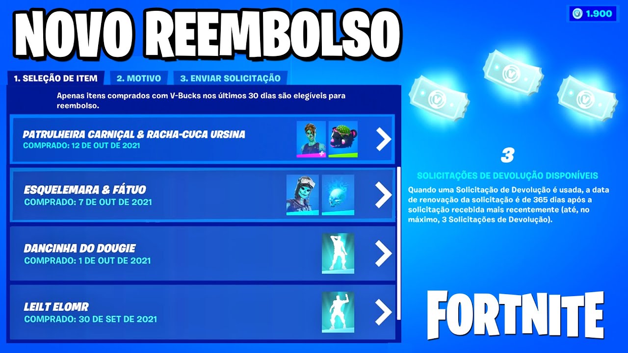 Fortnite: como pedir reembolso de V-Bucks e devolver skins