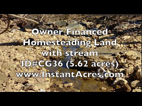 $1,500 Down for 5.62 acres - Owner Financed Land for Sale with Stream and Privacy! ID#CG36