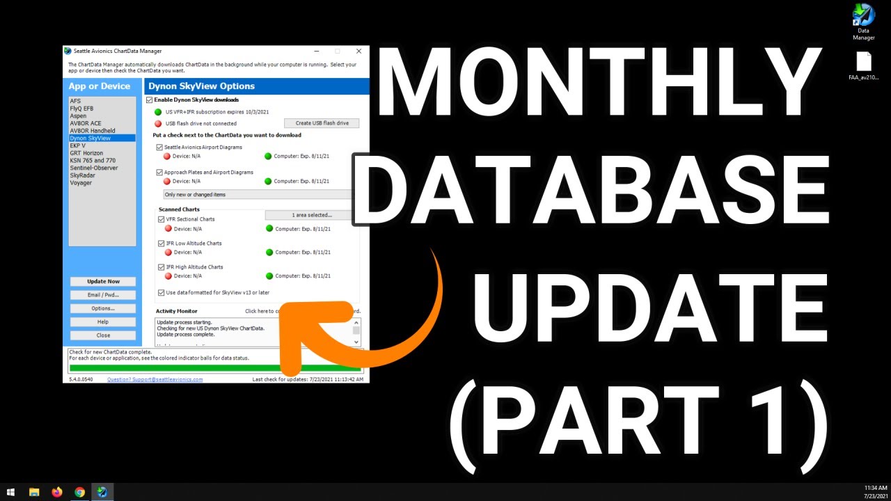 Update How to Update Your Dynon SkyView HDX database cards to the current chart cycle (PART 1)
