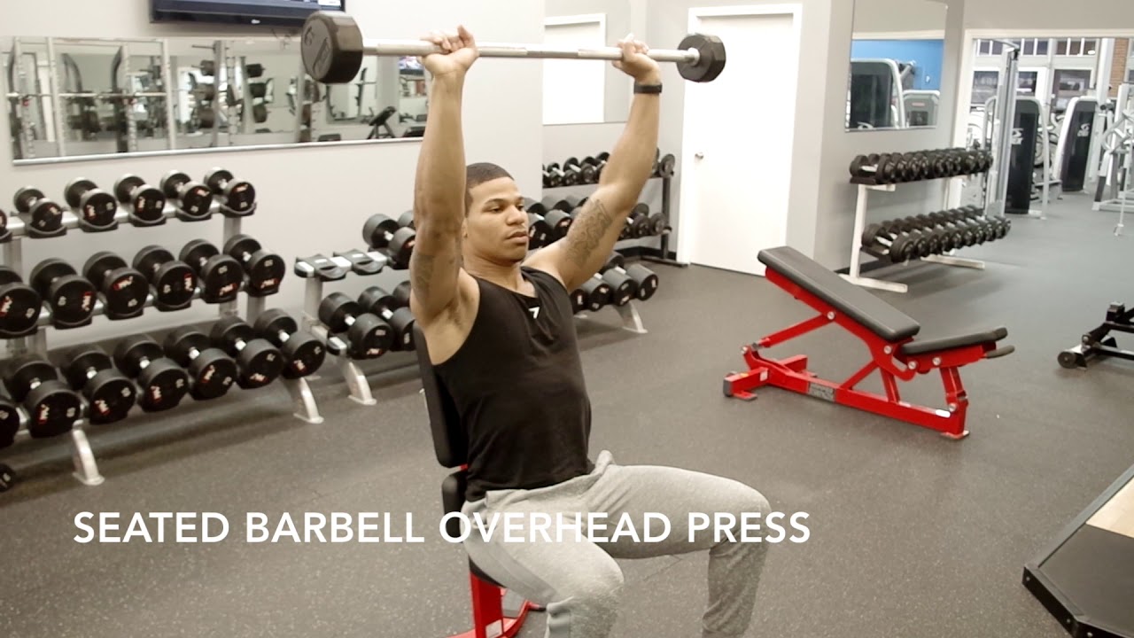 Seated Barbell Overhead Press YouTube