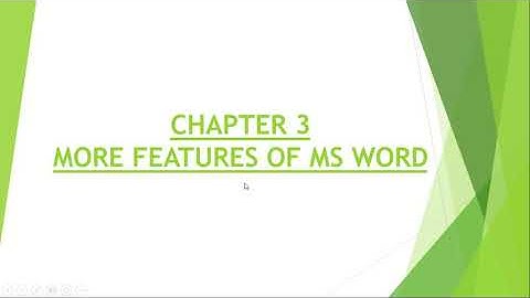 CLASS 7| COMPUTER | CHAPTER 3 | MORE FEATURES OF MS WORD | PART-1