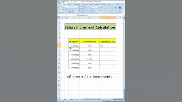 Salary Increment Calculator in Excel  #shortsexcel #ExcelTricksAndTips