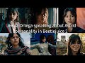 Jenna Ortega speaking about Astrid personality in Beetlejuice 2