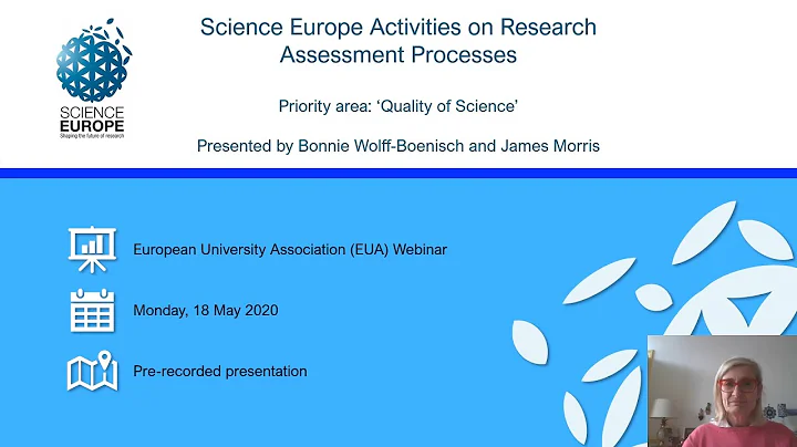 Science Europe activities on research assessment  ...