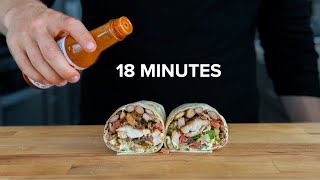 An above average, 18 minute Grilled Chicken Burrito.