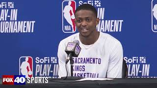 De'Aaron Fox discusses Kings eliminating the Warriors from postseason; meeting Pelicans on Friday