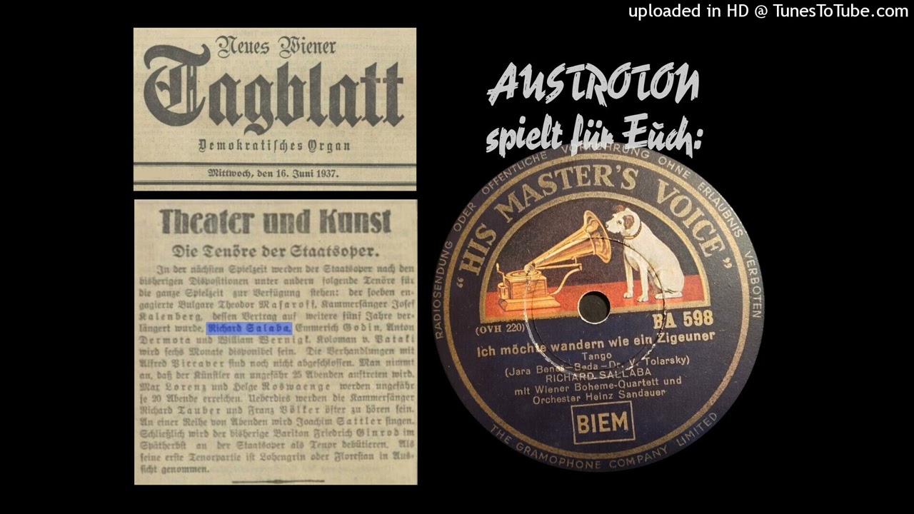 Heinz Sandauer, Richard Sallaba u. Bohème-Quart. (voc): Ich möchte wandern - Tango (Wien 1936)