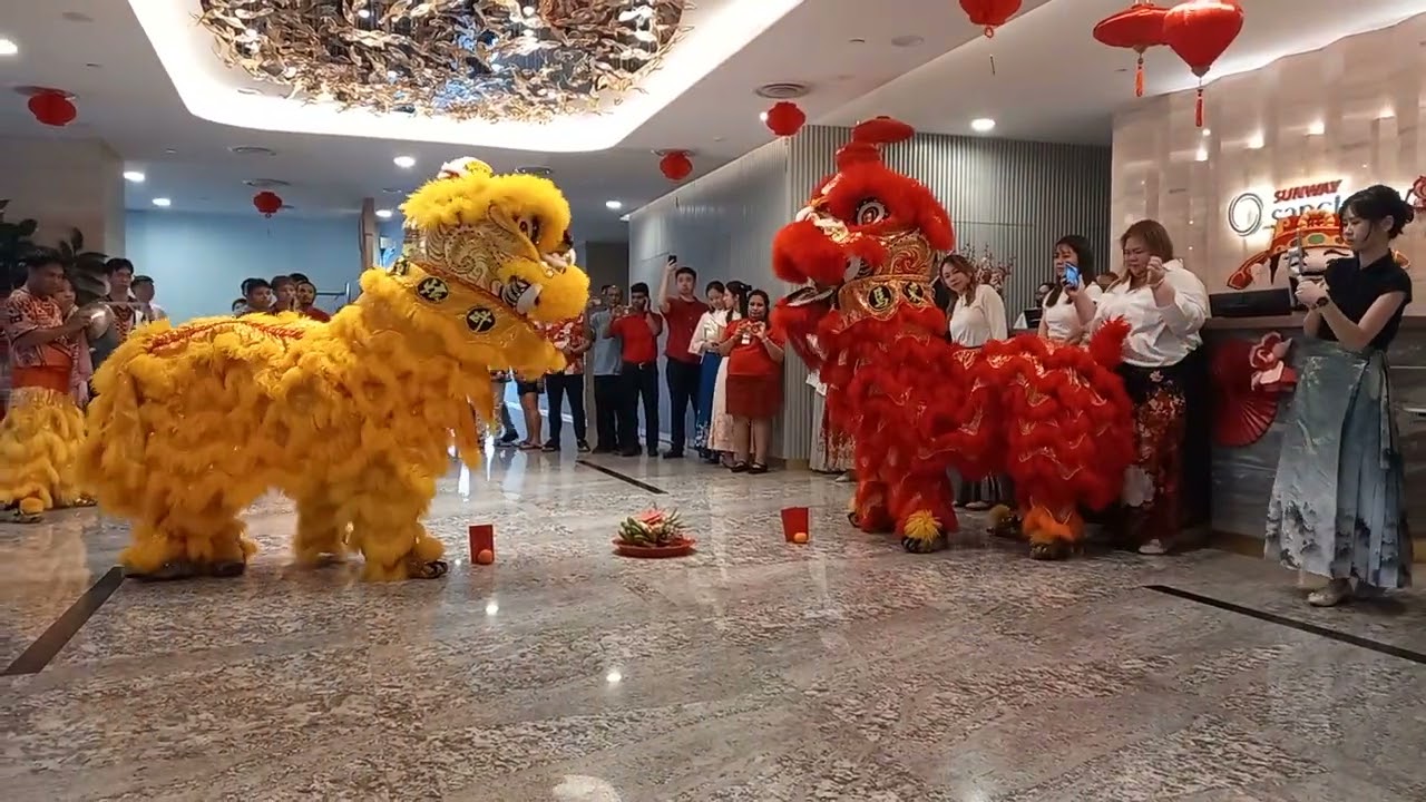 Lion Blessing at Sunway Sanctuary main lobby on 27 Feb 2026 (CNY Chor 11)