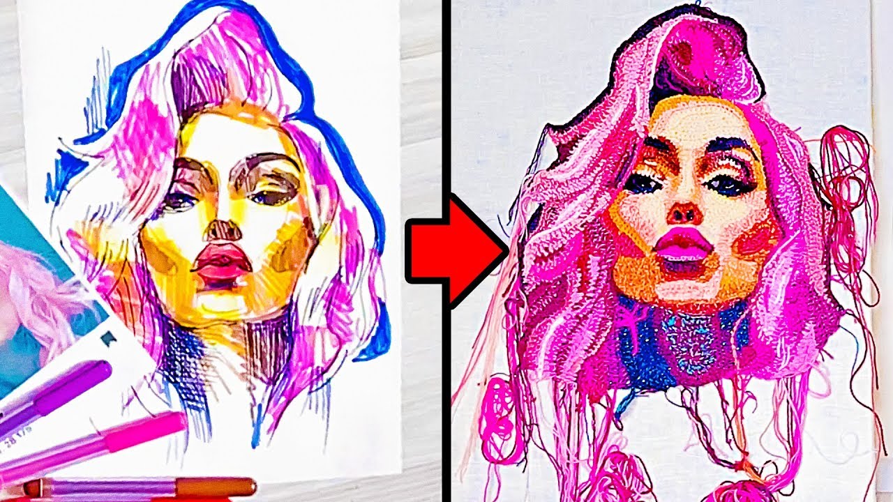 ARTIST CREATES AMAZING CROCHET PORTRAITS 💜