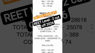 REET LEVEL 2 CUT OFF | REET LEVEL 2 CUT OFF 2025 | REET LEVEL 2 CUT OFF 2026 #shortsfeed #shorts