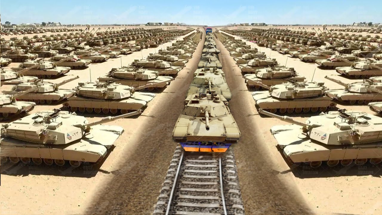 How US Moves Large Amount of M1 Abrams Tanks During Crazy Logistics