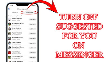 How to remove suggested on Messenger on iPhone