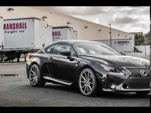 Чёрный Lexus RC F на 20-дюймовых дисках Vossen VFS1