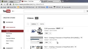 Part 2 - Creating a Voiceover in PowerPoint 2010 (Blackbaord Learn)