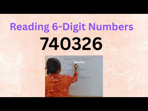Reading 6-Digit Numbers | Learn to Read and Write 6-Digit Numbers | #maths #education #mathlessons