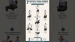 🧘♂️ Office Yoga for Stress Relief | Desk Yoga Stretch #yogaexercises #officeyoga #poweryoga
