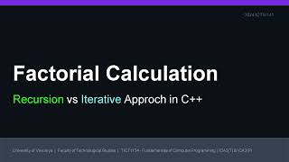 Factorial Calculation - Recursive vs Iterative Approach in C++