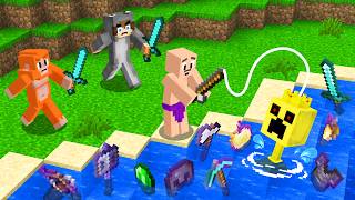 Minecraft Hunters VS Speedrunner but FISHING IS SECRETLY OP