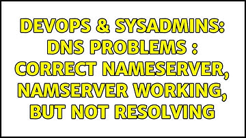 DevOps & SysAdmins: DNS problems : correct nameserver, namserver working, but not resolving