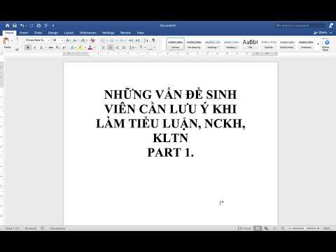 Video Lưu ý khi đặt tên đề tài bài Tiểu luận, NCKH, KLTN... - youtube