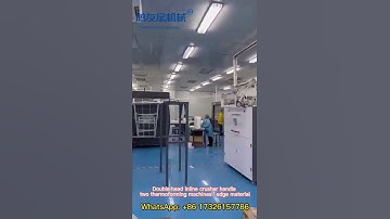 Double head inline crusher handle two thermoforming machines 