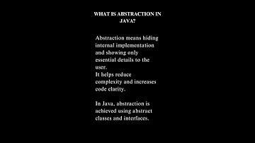Java Interview Question #15: What is Abstraction in Java? | Logic Ladder